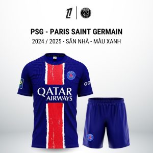 Bộ Quần Áo PSG – Paris Saint Germain 2024 / 2025 – Sân Nhà – Màu Xanh